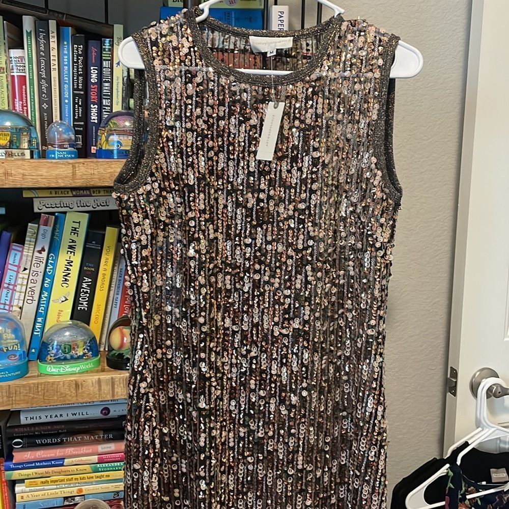NWT Anthropologie Sequin Slip Dress - Picture 3 of 5
